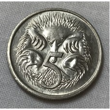 AUSTRALIA 1983 . FIVE 5 CENTS COIN . ECHIDNA